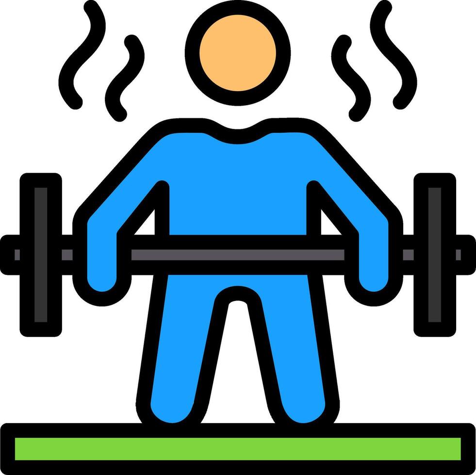 Workout Line Filled Icon vector