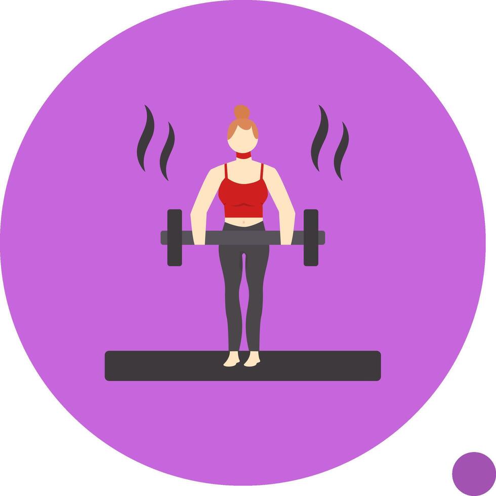 Workout Flat Shadow Icon vector