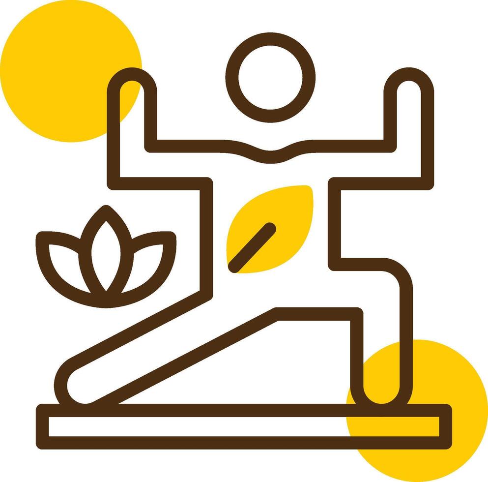 Active Lifestyle Yellow Lieanr Circle Icon vector