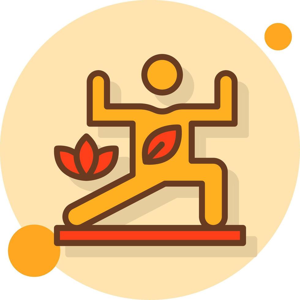 Active Lifestyle Filled Shadow Circle Icon vector