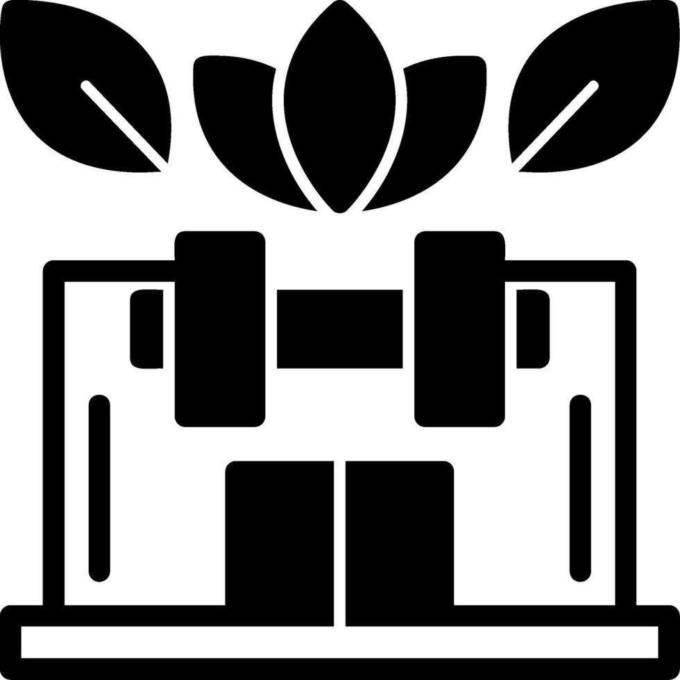 icono de glifo de gimnasio vector