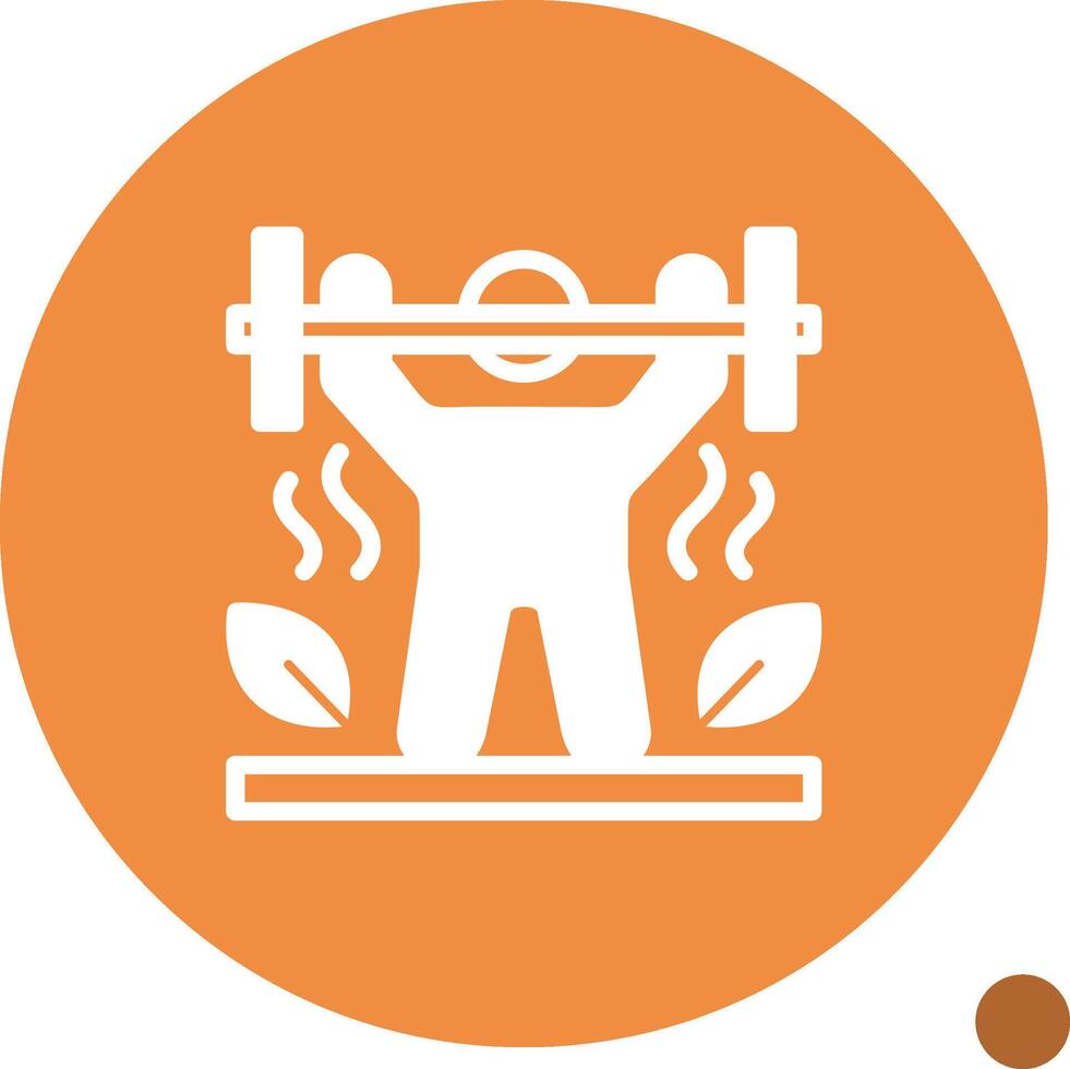 Weightlifting Glyph Shadow Icon vector