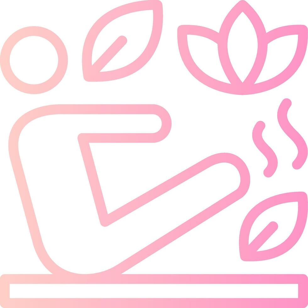 Pilates Linear Gradient Icon vector