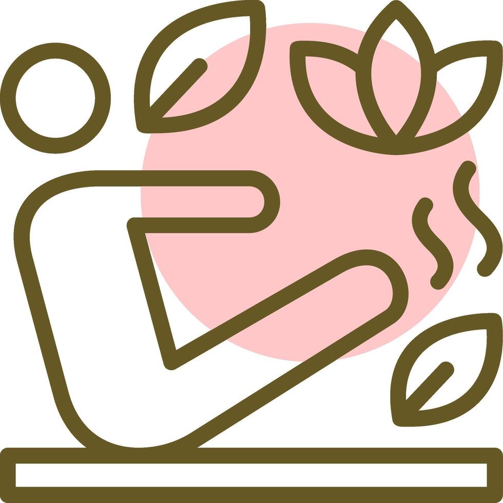 Pilates Linear Circle Icon vector