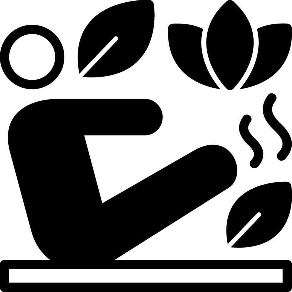 Pilates Glyph Icon vector