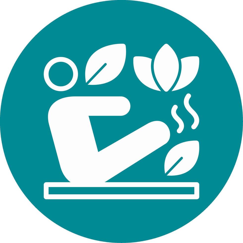Pilates Glyph Circle Icon vector