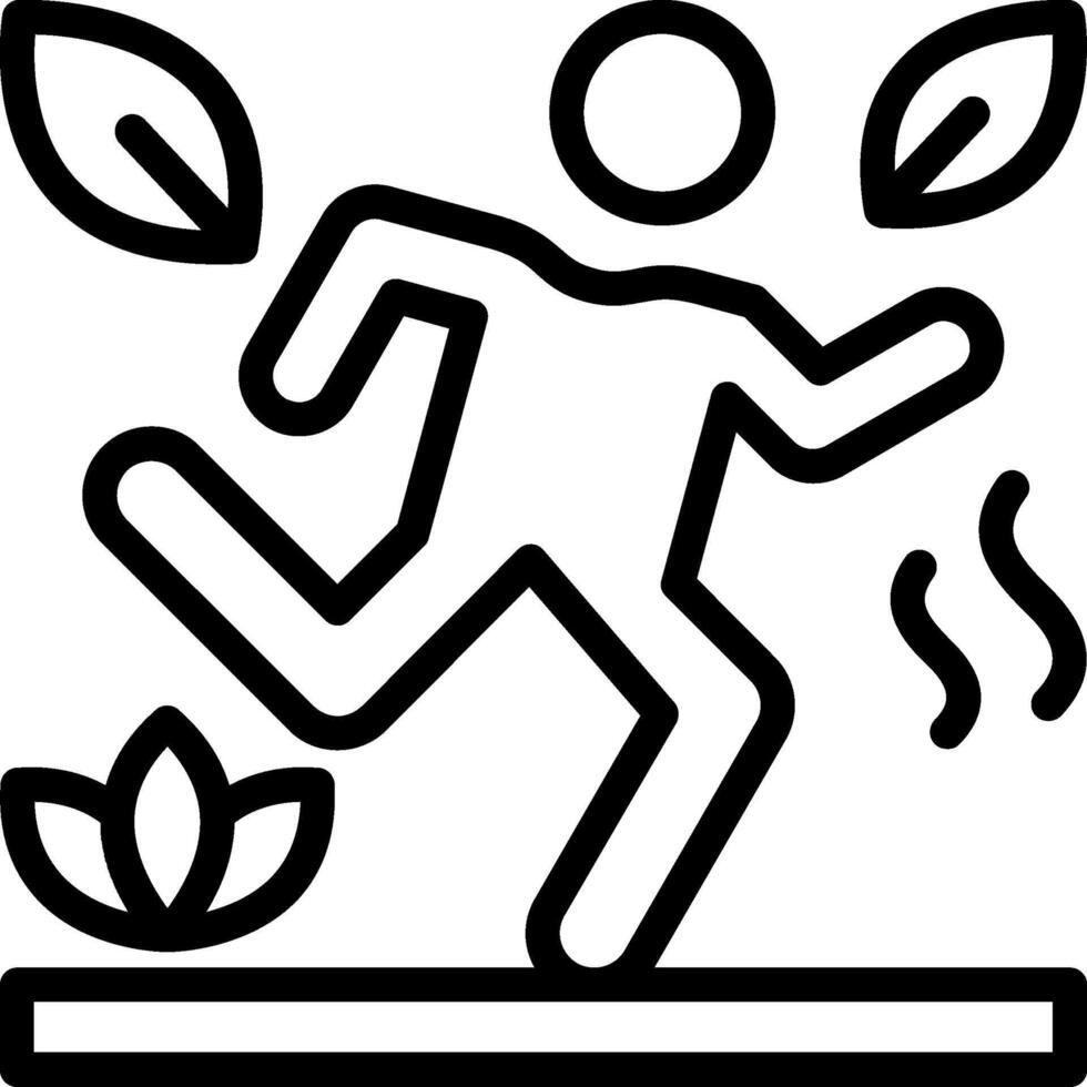 Running Line Icon vector