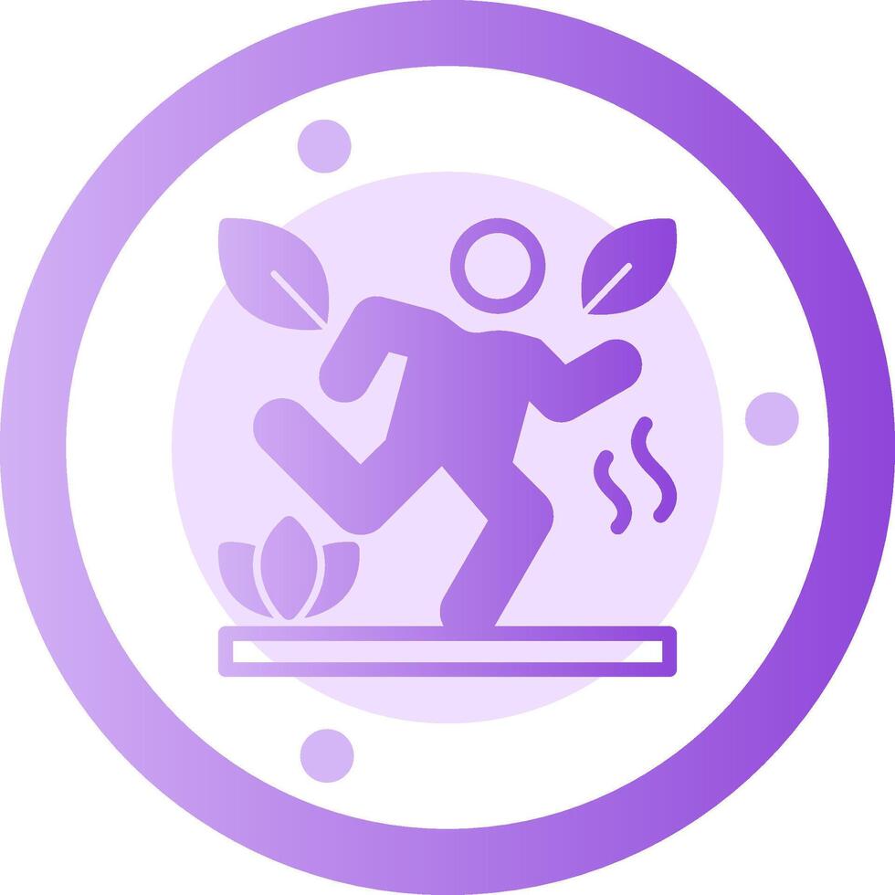 Running Glyph Gradient Icon vector