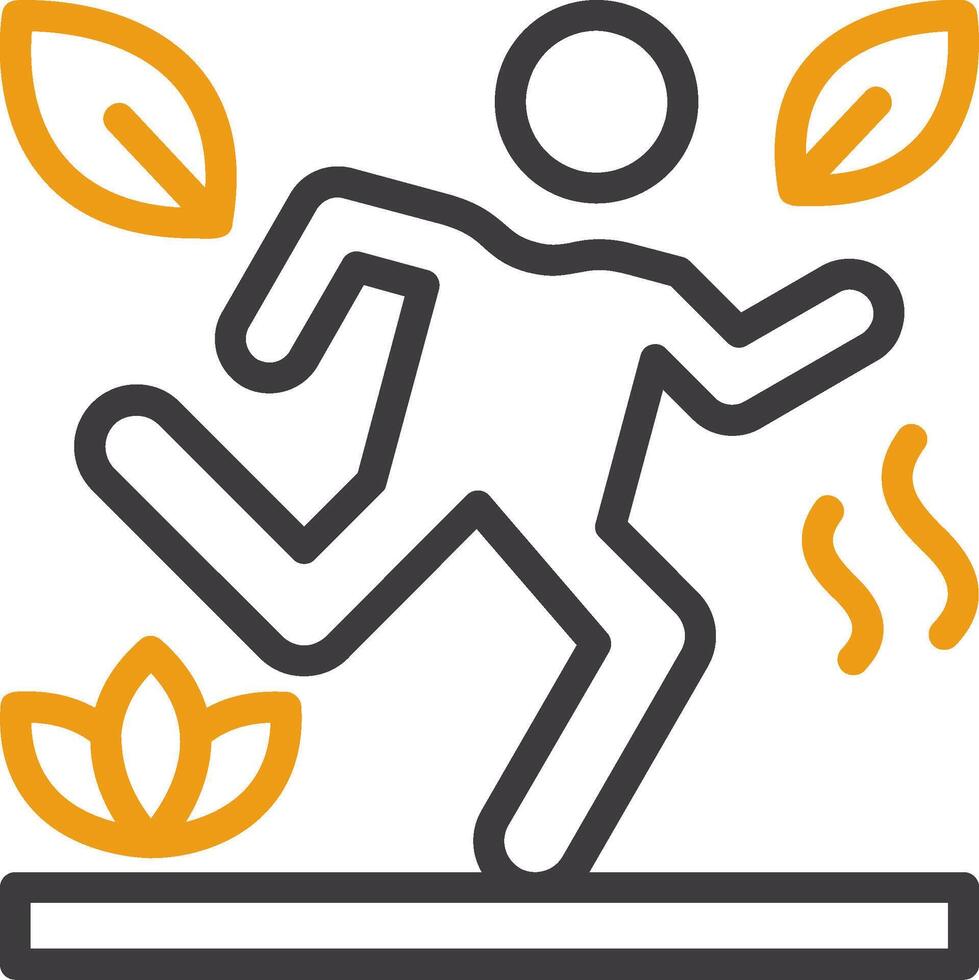 Running Line Two Color Icon vector