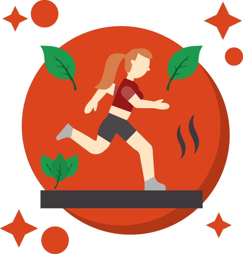 Running Tailed Color Icon vector