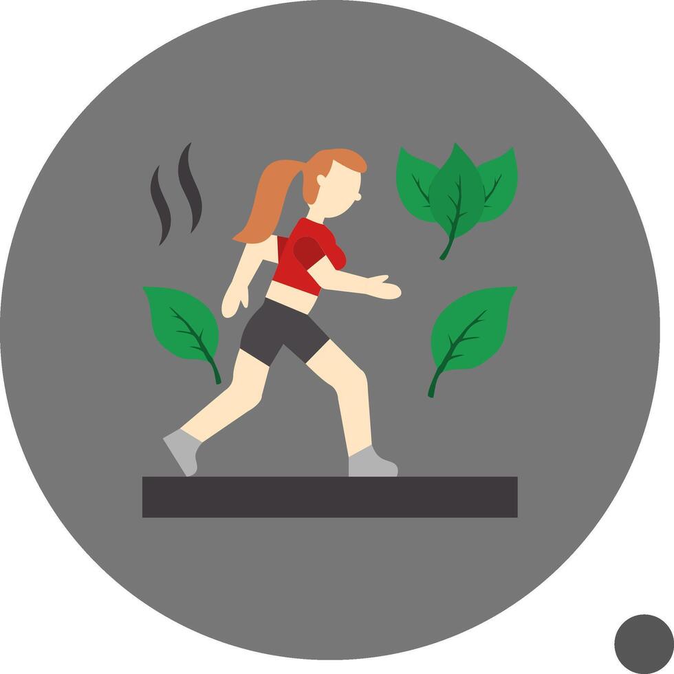 Walking Flat Shadow Icon vector
