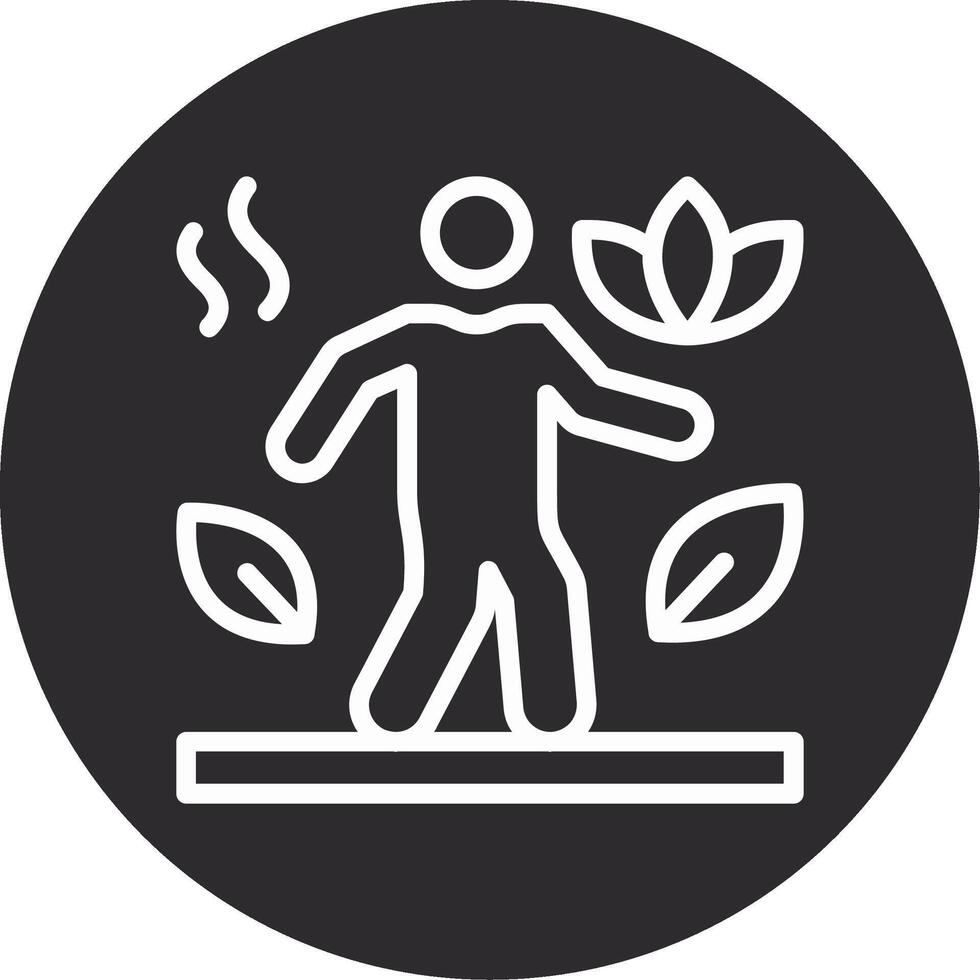 Walking Inverted Icon vector
