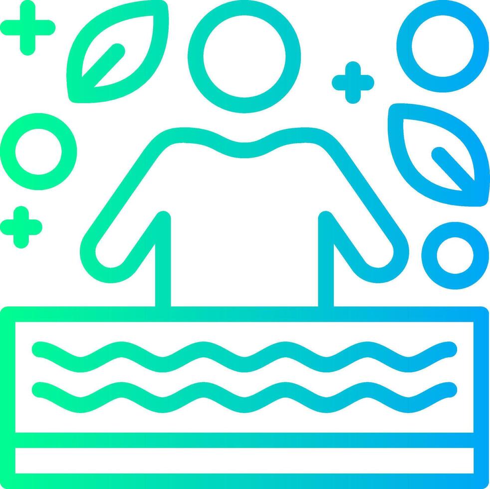 Swimming Linear Gradient Icon vector