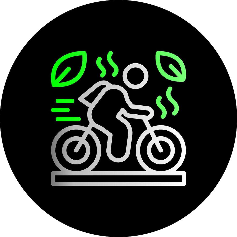 ciclismo doble degradado circulo icono vector