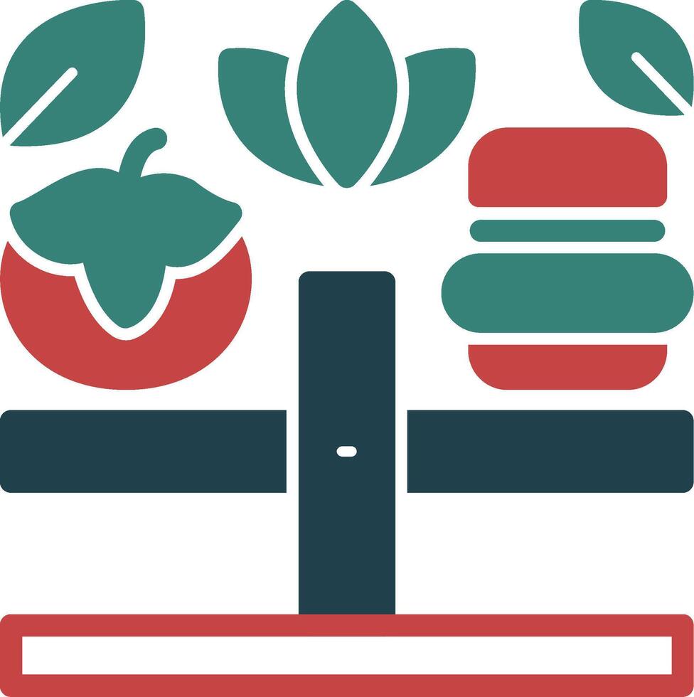 Balanced Diet Glyph Two Color Icon vector