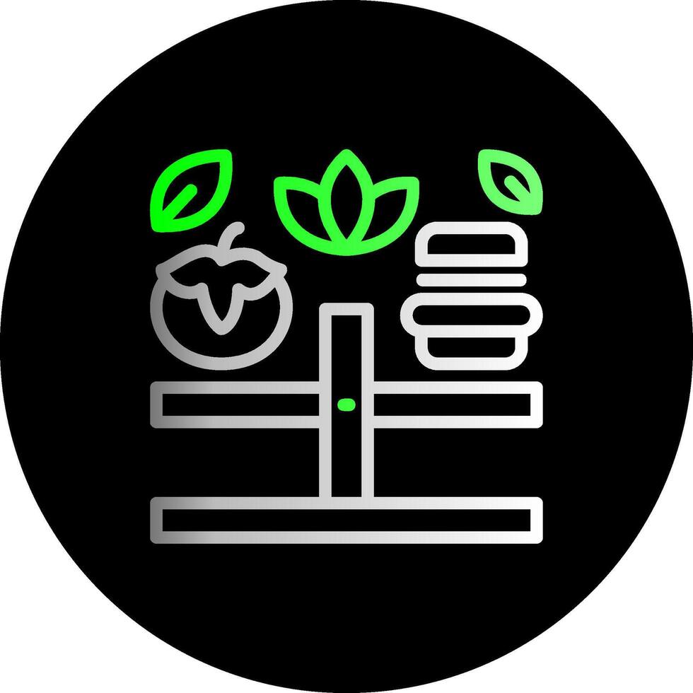 Balanced Diet Dual Gradient Circle Icon vector