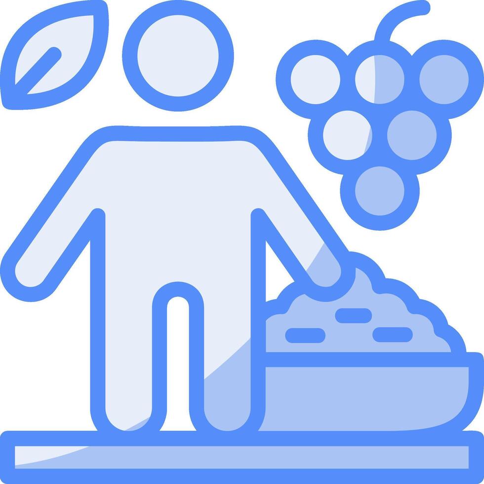 Nutrient-Dense Line Filled Blue Icon vector