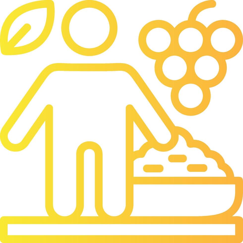 Nutrient-Dense Linear Gradient Icon vector