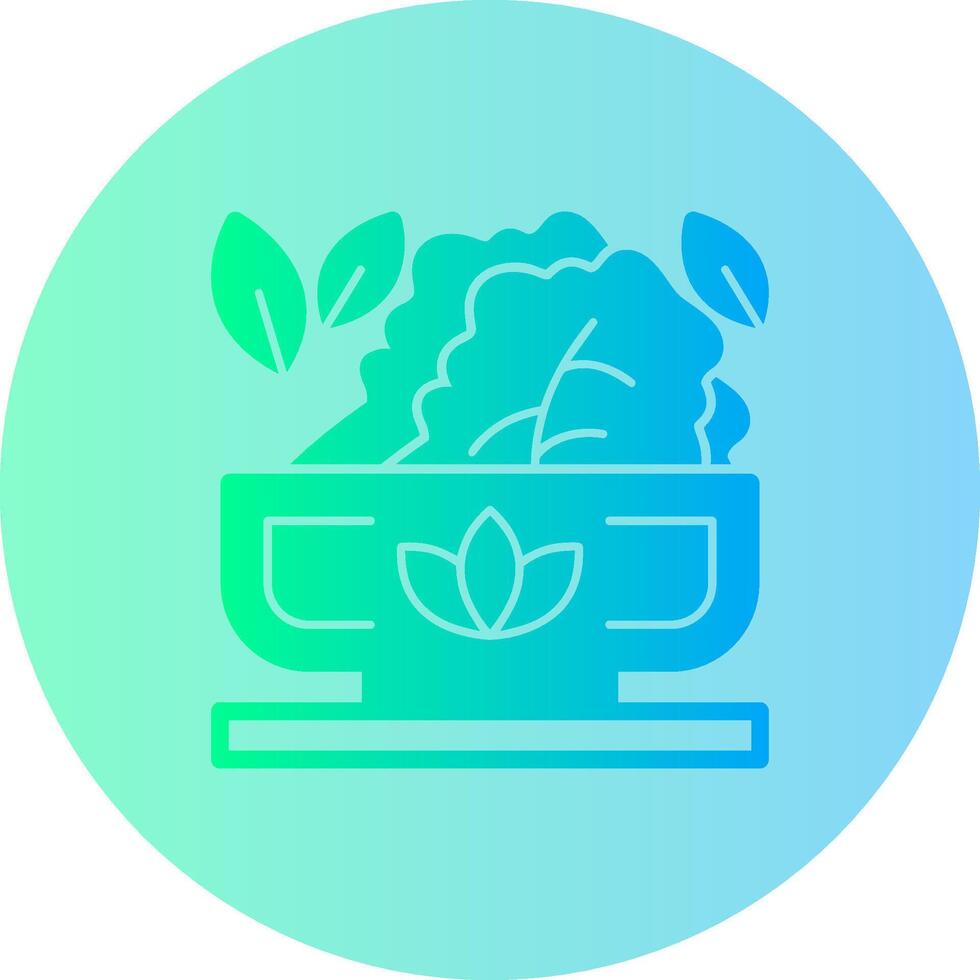 Plant-Based Gradient Circle Icon vector