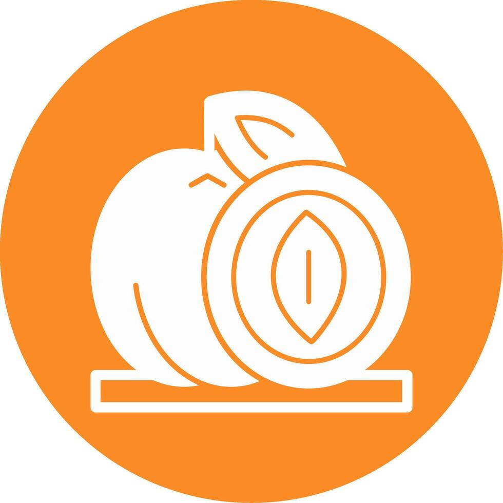 Fruits Glyph Circle Icon vector