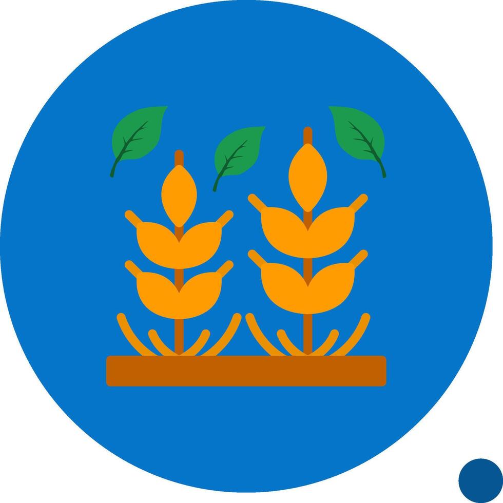 Whole Grains Flat Shadow Icon vector