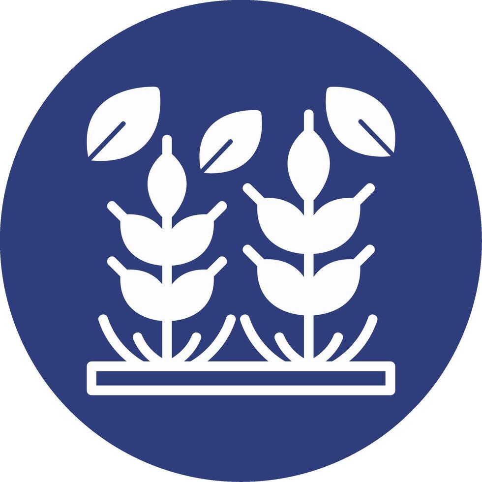 Whole Grains Glyph Circle Icon vector
