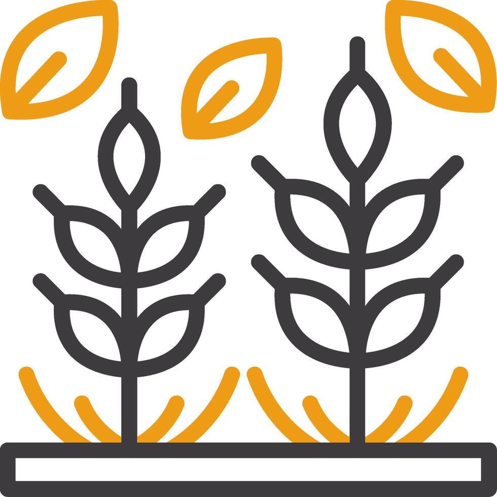 Whole Grains Glyph Two Color Icon vector
