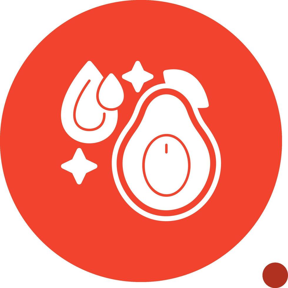 Healthy Fats Glyph Shadow Icon vector