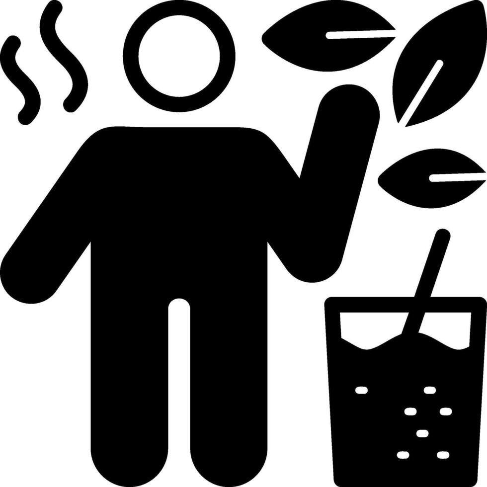 Hydrating Beverages Glyph Icon vector
