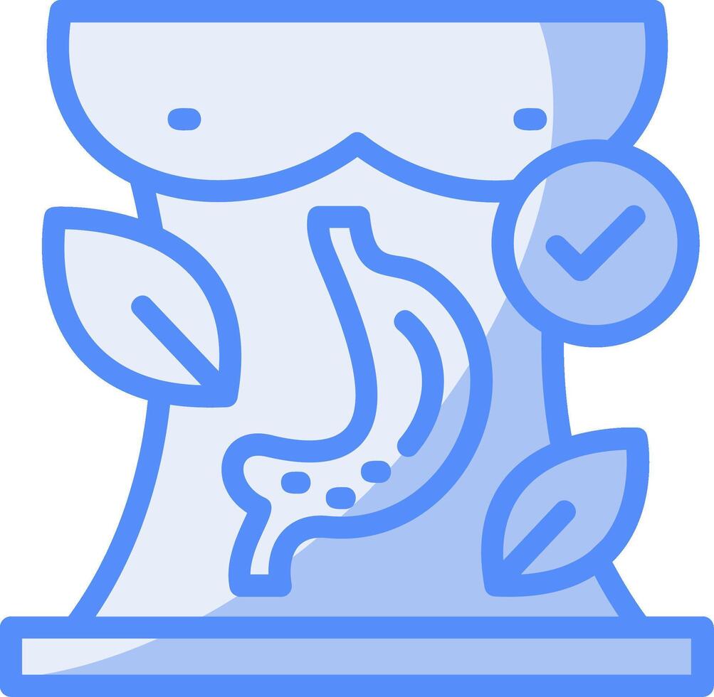 Probiotics Line Filled Blue Icon vector