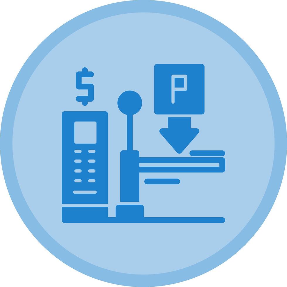 Pay on entry parking Multicolor Circle Icon vector