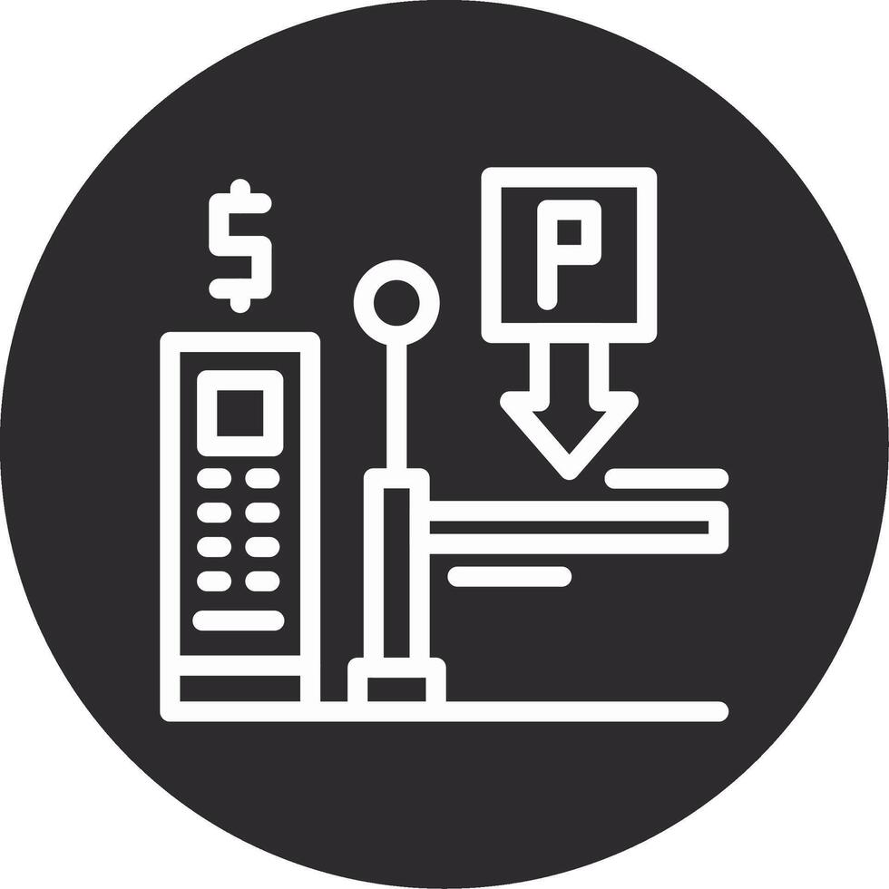 Pay on entry parking Inverted Icon vector