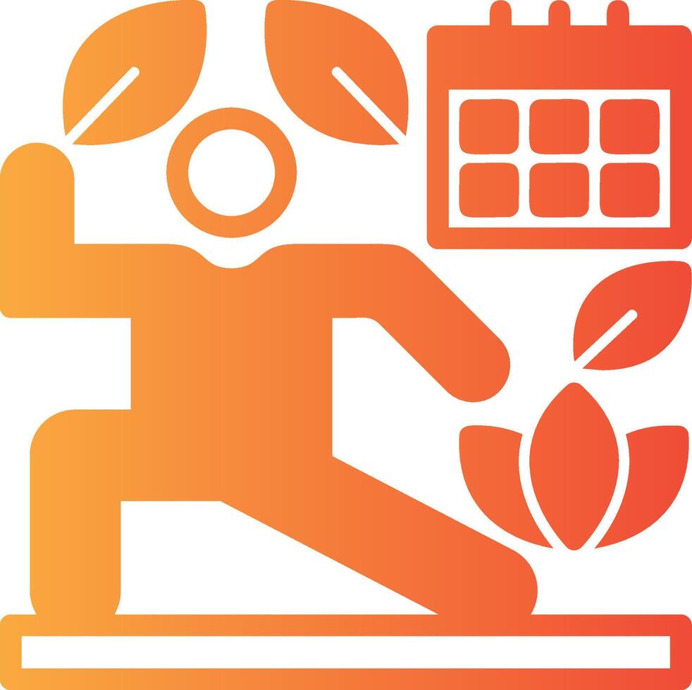 Wellness Routine Solid Multi Gradient Icon vector