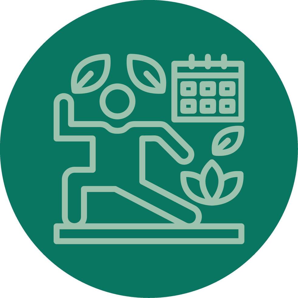 Wellness Routine Line Multi color Icon vector