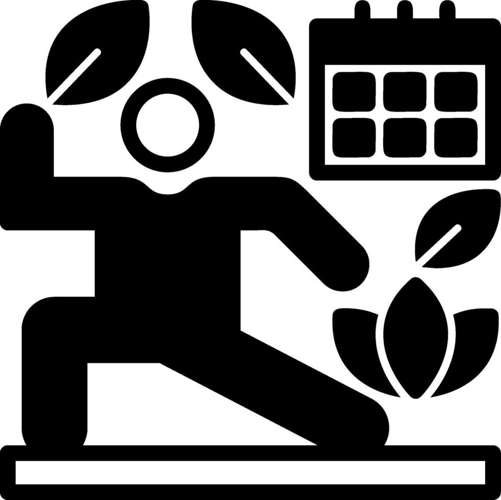 Wellness Routine Glyph Icon vector