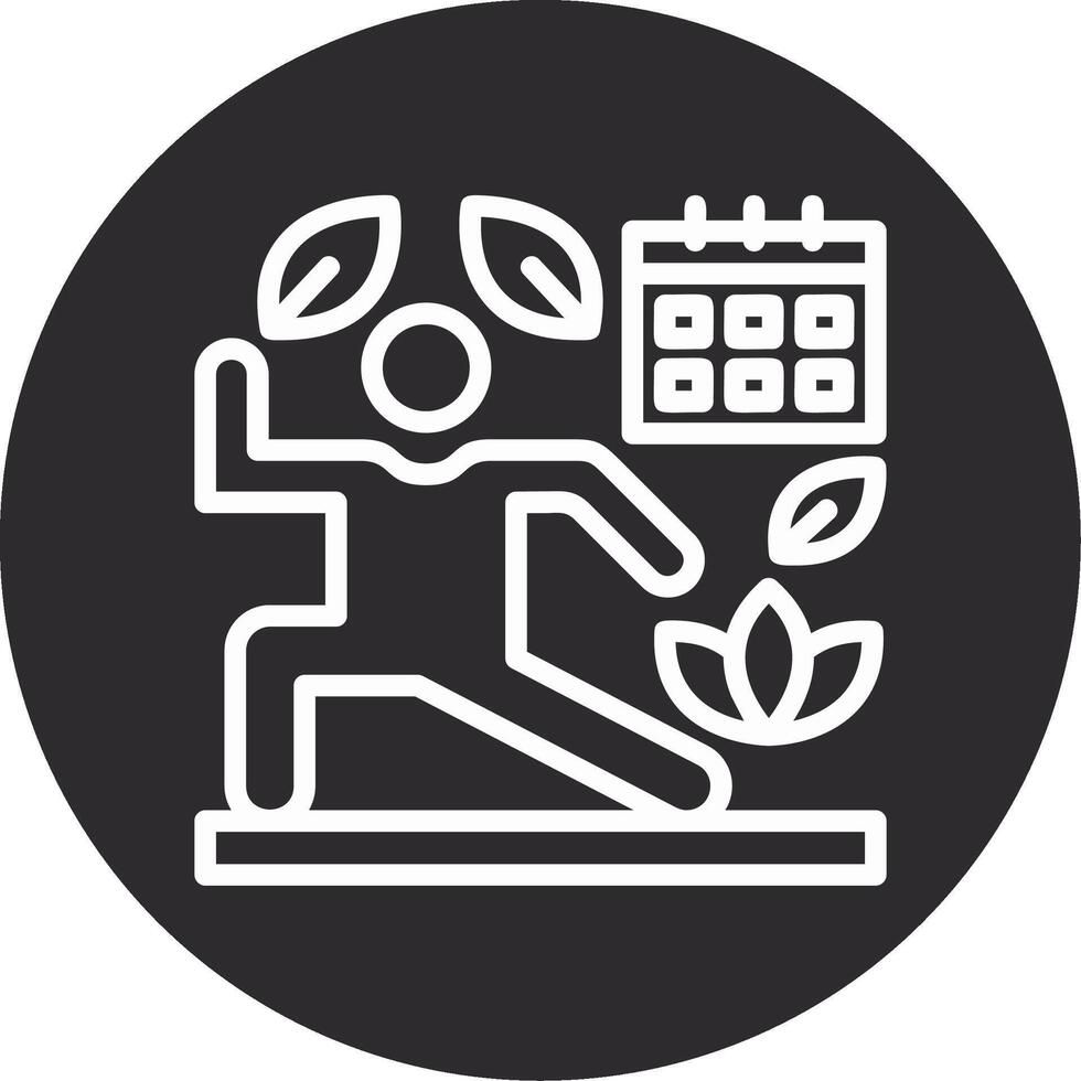 Wellness Routine Inverted Icon vector