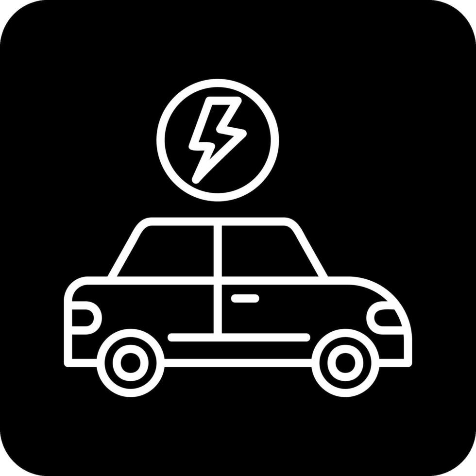 icono de vector de coche eléctrico