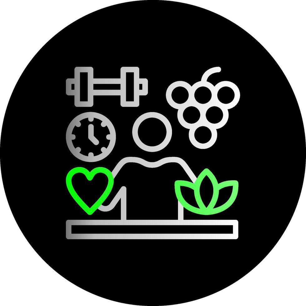 Self-Care Dual Gradient Circle Icon vector