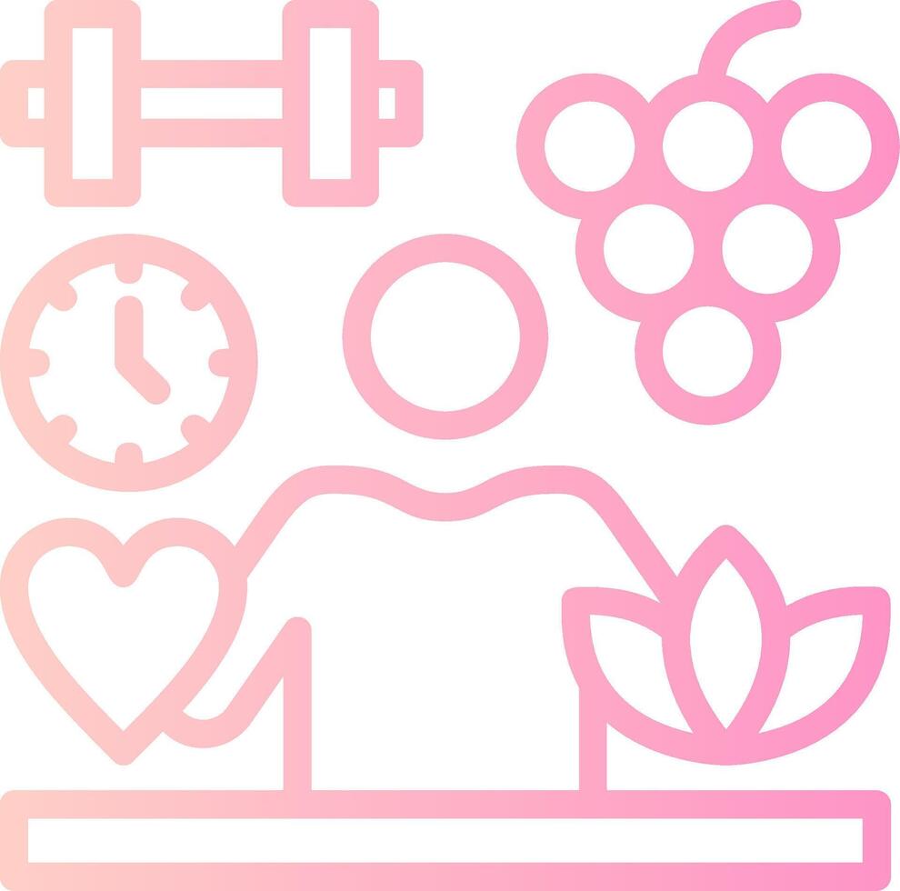 Self-Care Linear Gradient Icon vector