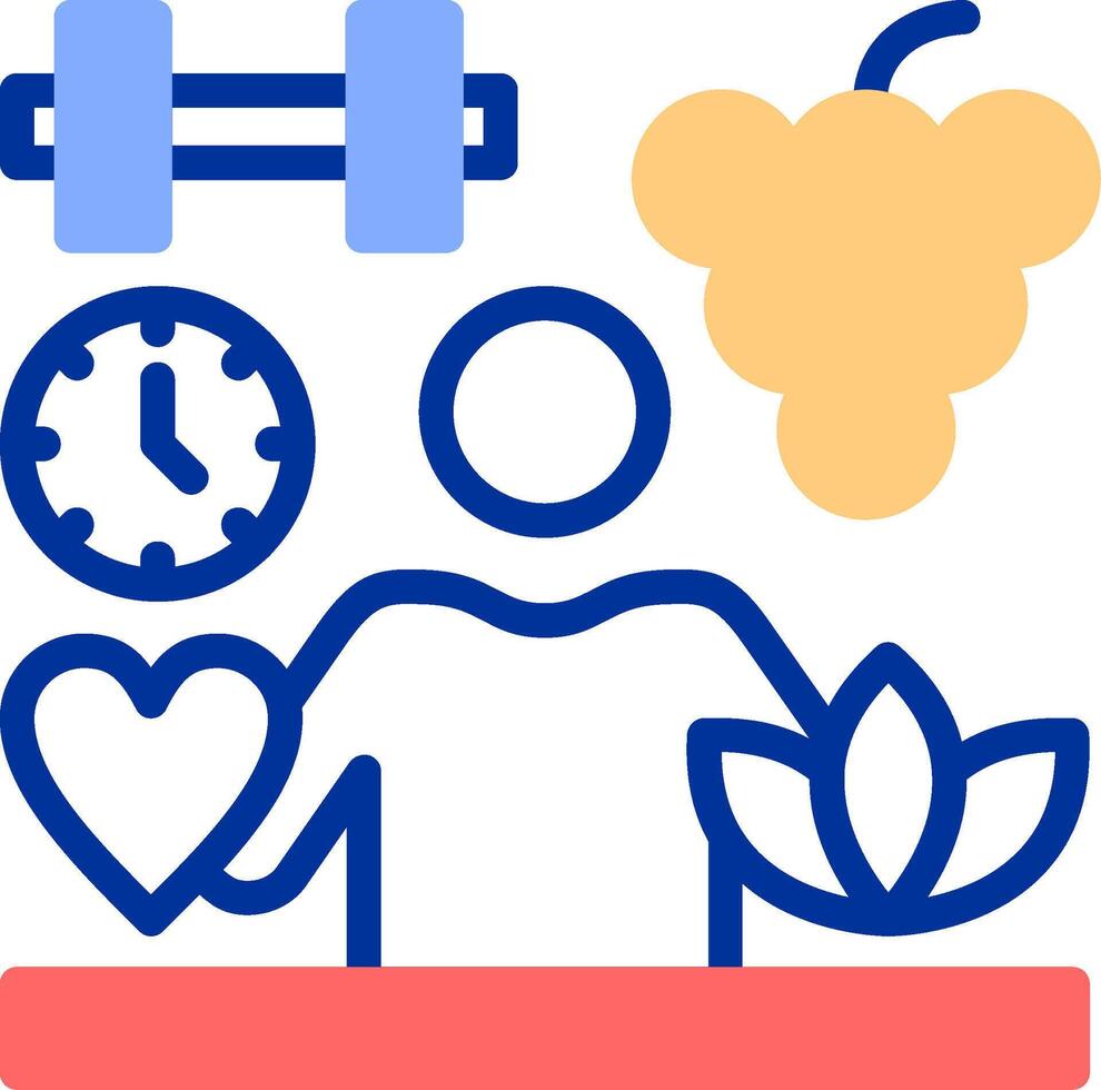 Self-Care Color Filled Icon vector