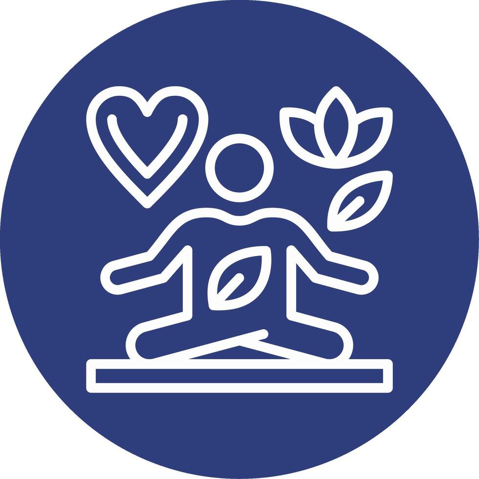 Mental Health Outline Circle Icon vector