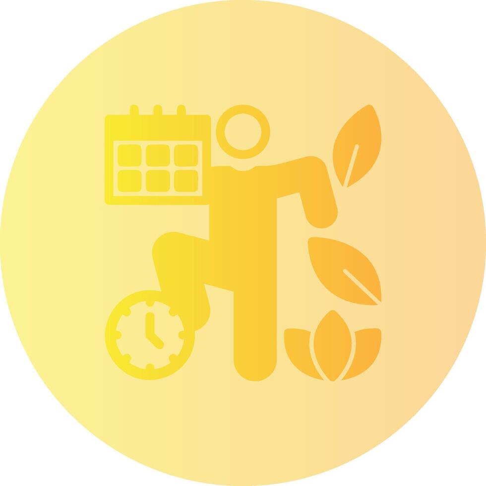 Stress Management Gradient Circle Icon vector
