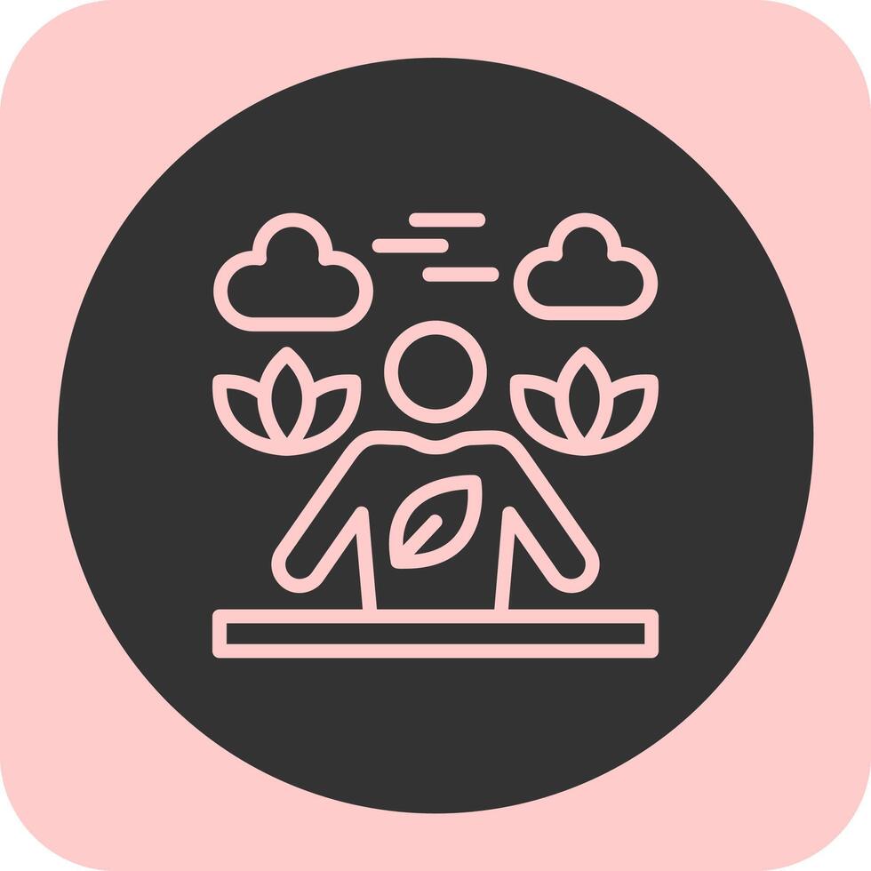 Relaxation Linear Round Icon vector