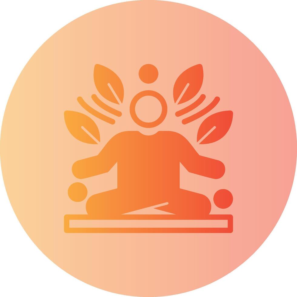 Meditation Gradient Circle Icon vector
