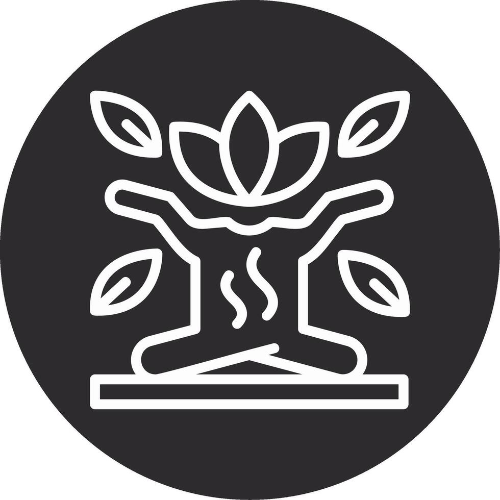 Mindfulness Inverted Icon vector