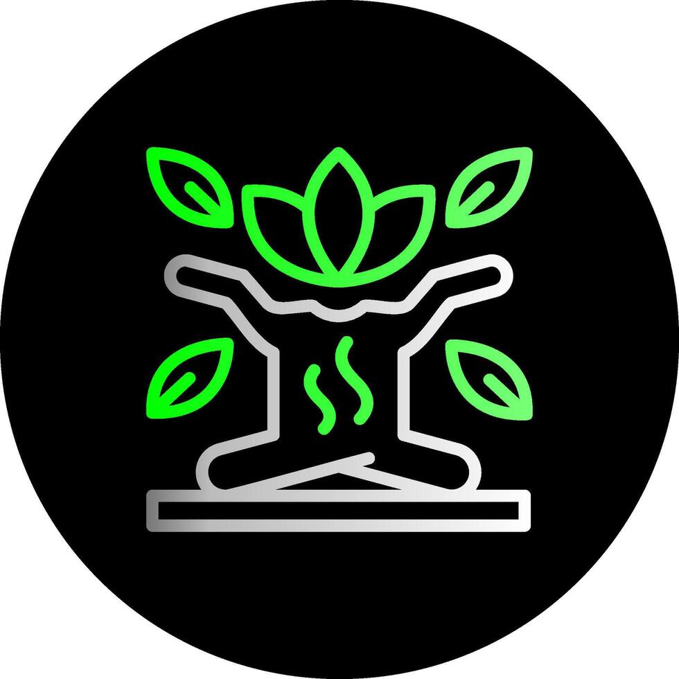 Mindfulness Dual Gradient Circle Icon vector