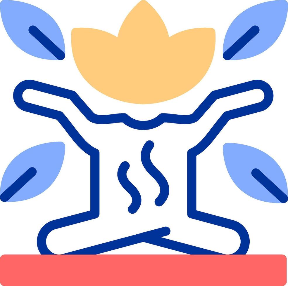 Mindfulness Color Filled Icon vector