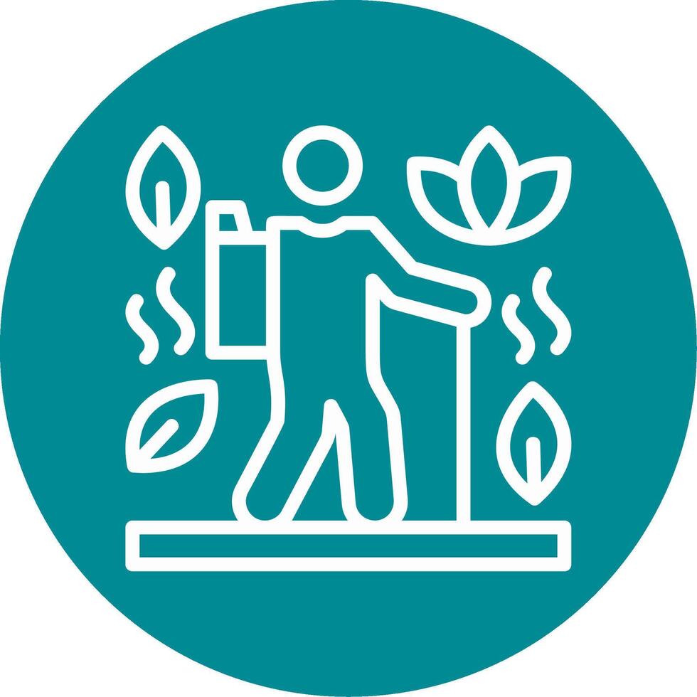 Active Rest Outline Circle Icon vector