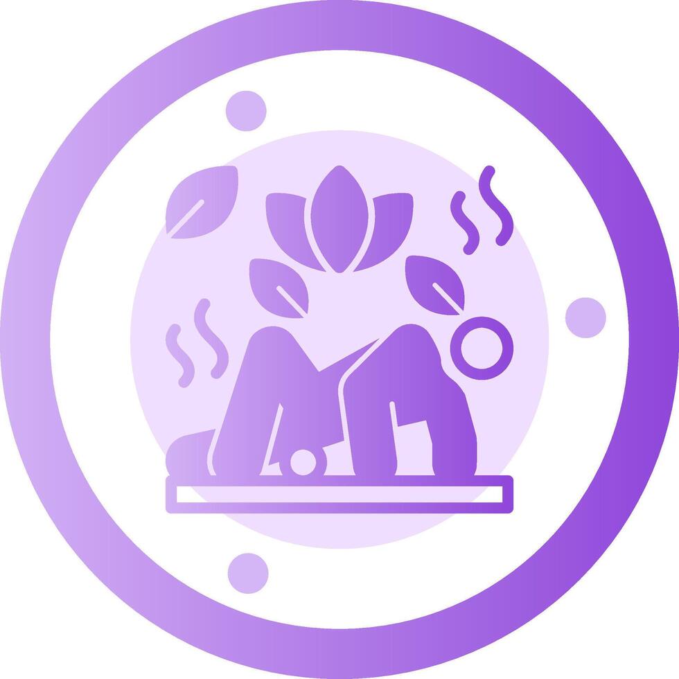 Foam Rolling Glyph Gradient Icon vector