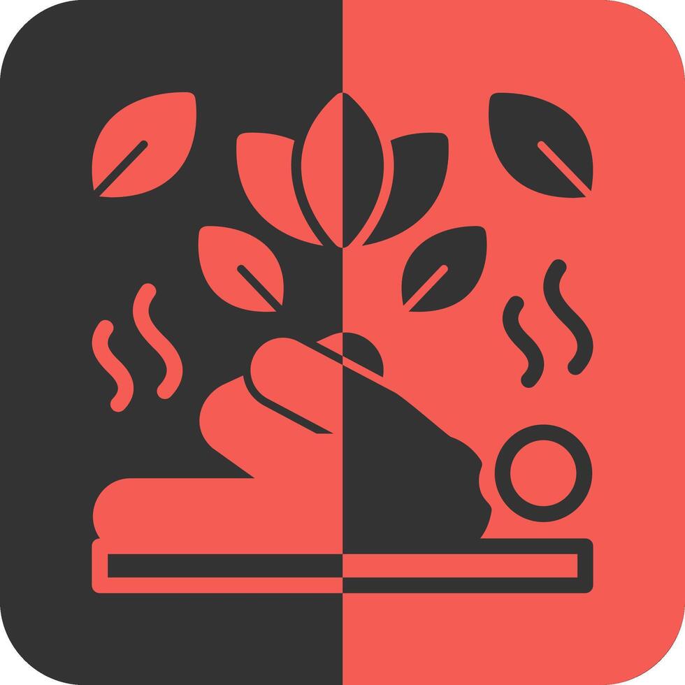 Stretching Red Inverse Icon vector
